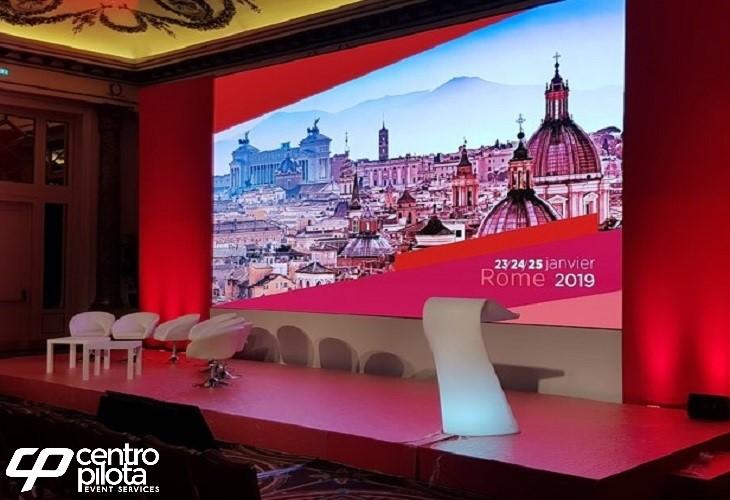 Allestimento ledwall, scenografia e servizi tecnici presso il Westin Excelsior Rome